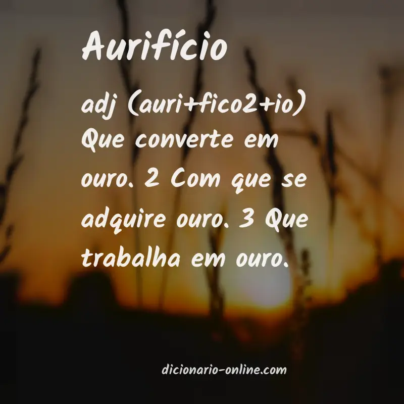 Significado de aurifício