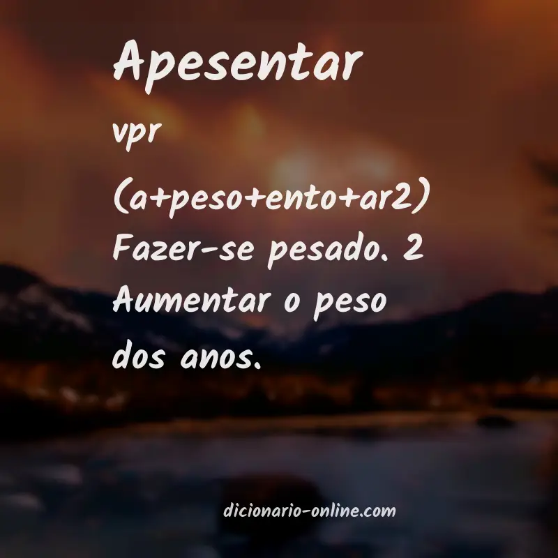 Significado de apesentar