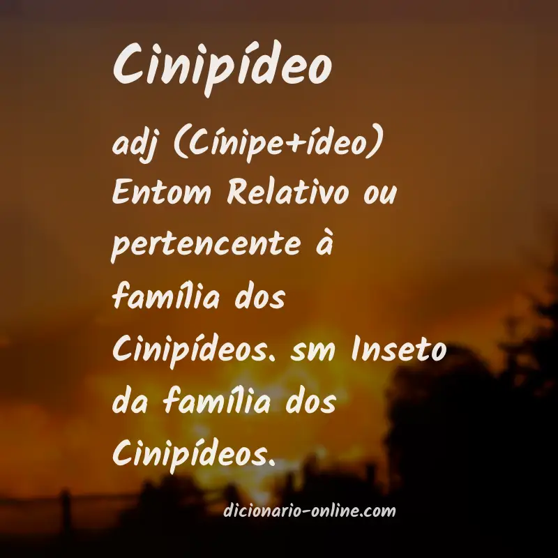 Significado de cinipídeo