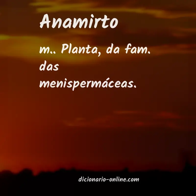 Significado de anamirto