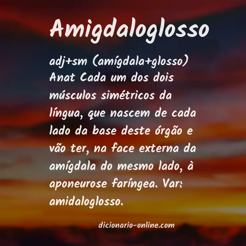Significado de amigdaloglosso