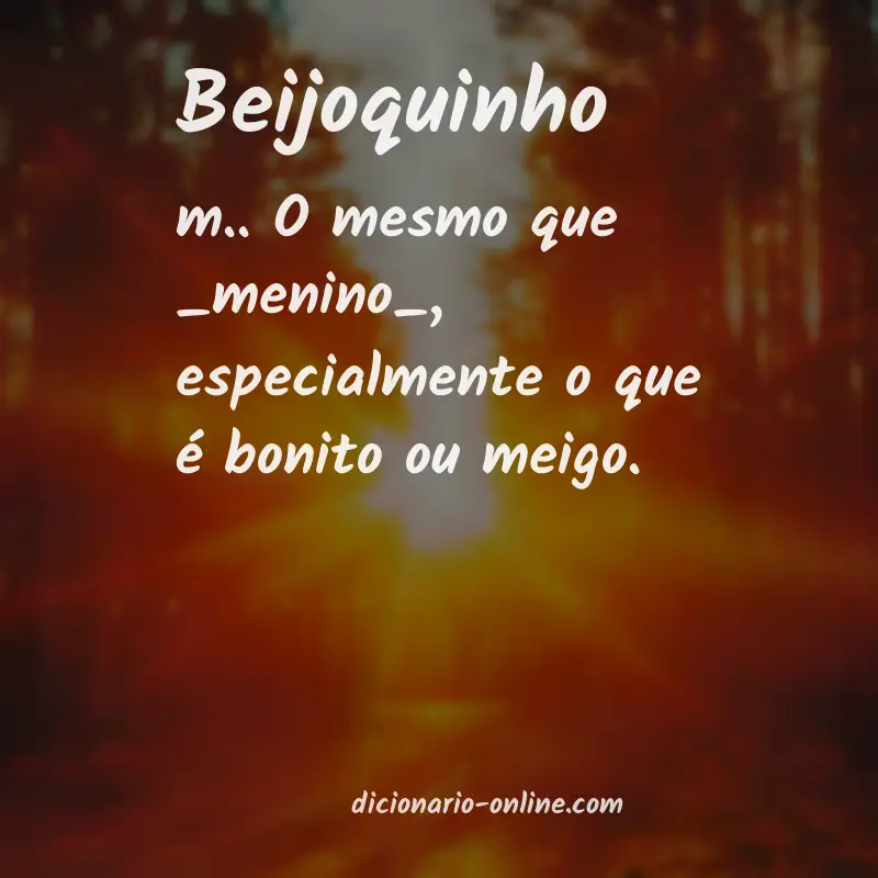 Significado de beijoquinho