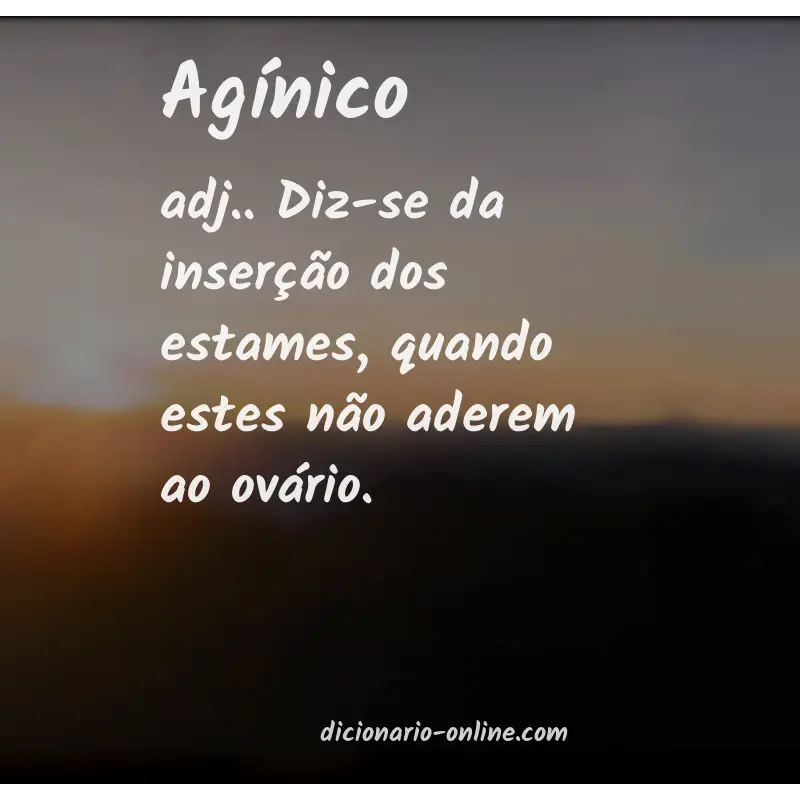 Significado de agínico