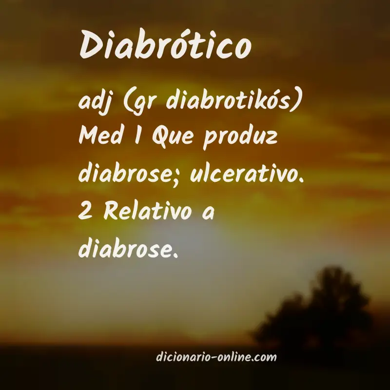 Significado de diabrótico