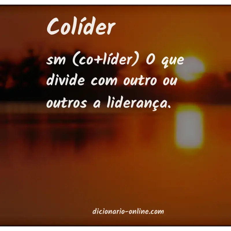 Significado de colíder