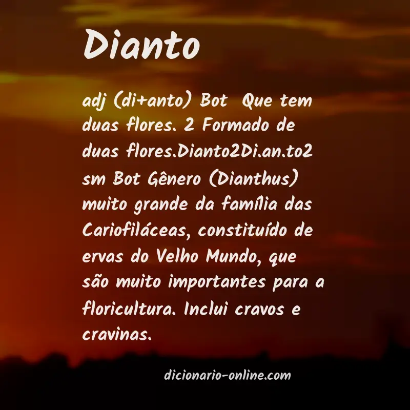 Significado de dianto