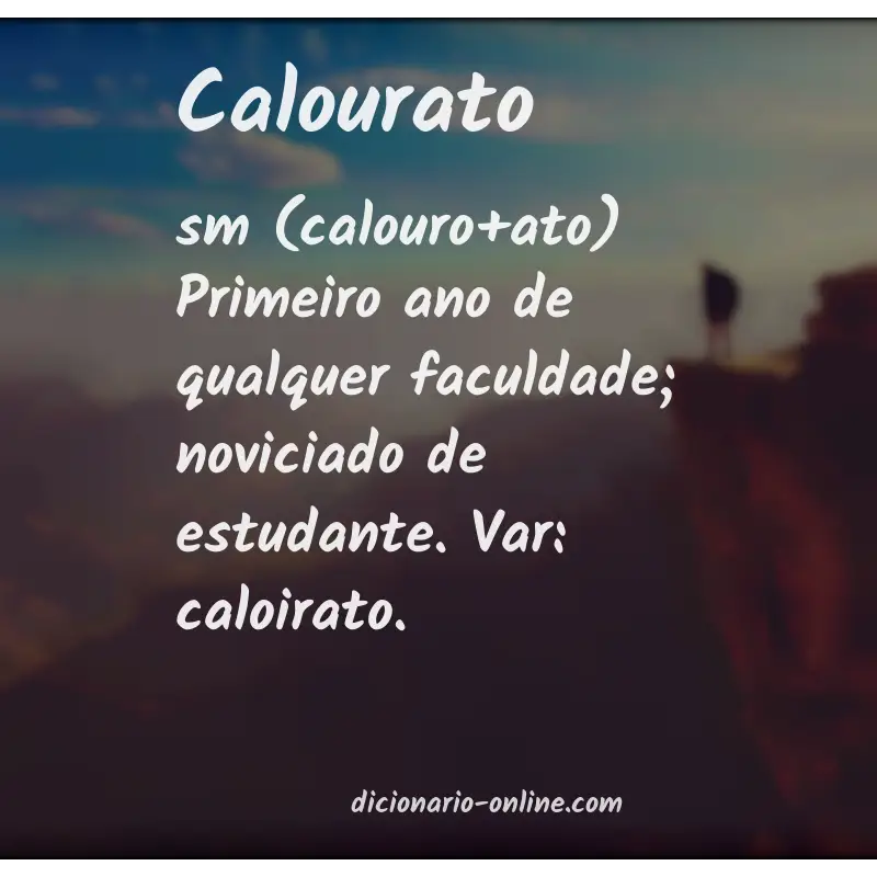 Significado de calourato