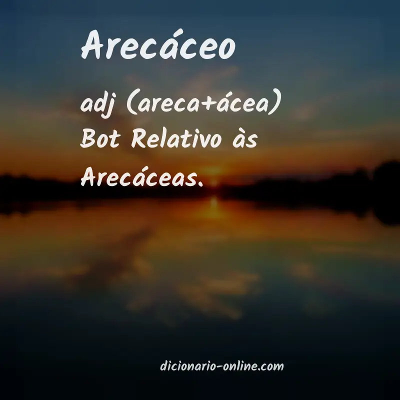 Significado de arecáceo