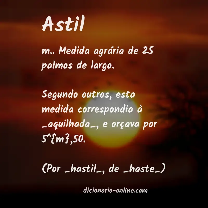 Significado de astil