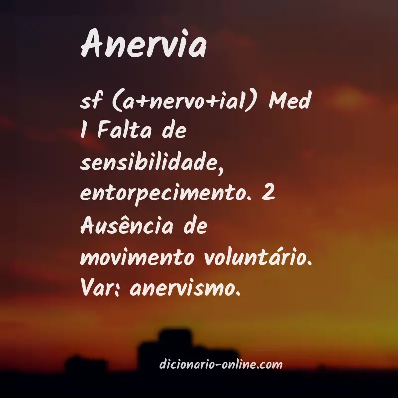 Significado de anervia