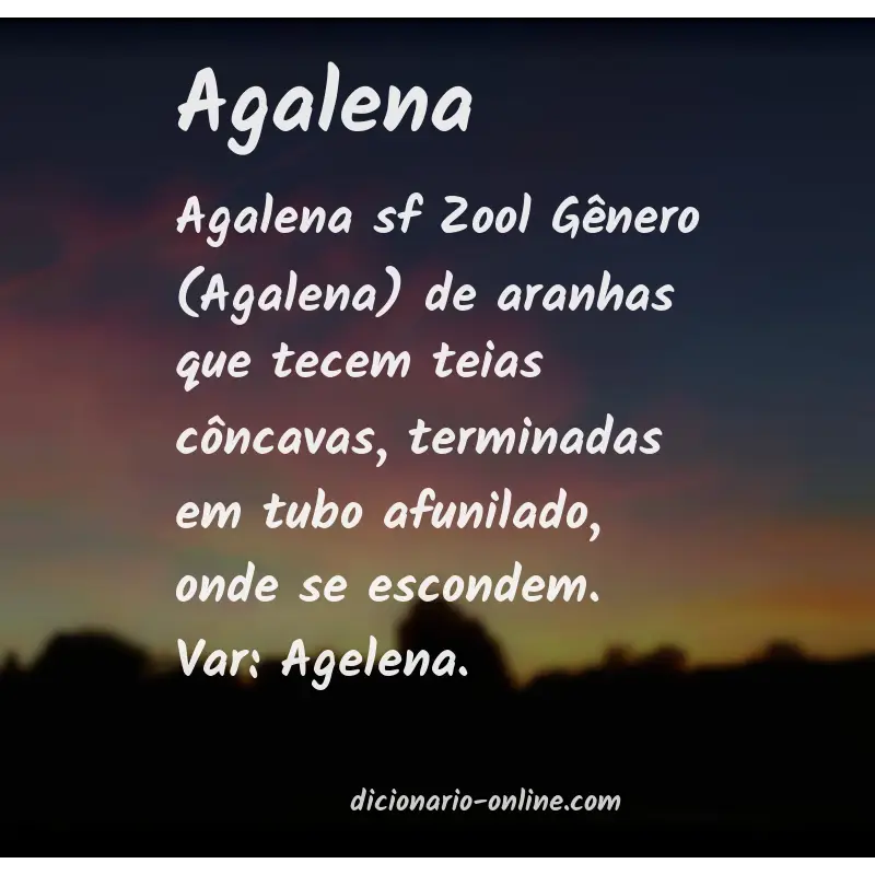 Significado de agalena