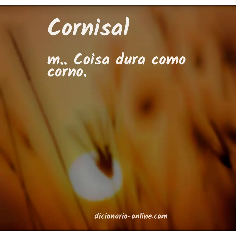 Significado de cornisal