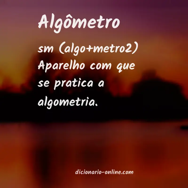 Significado de algômetro