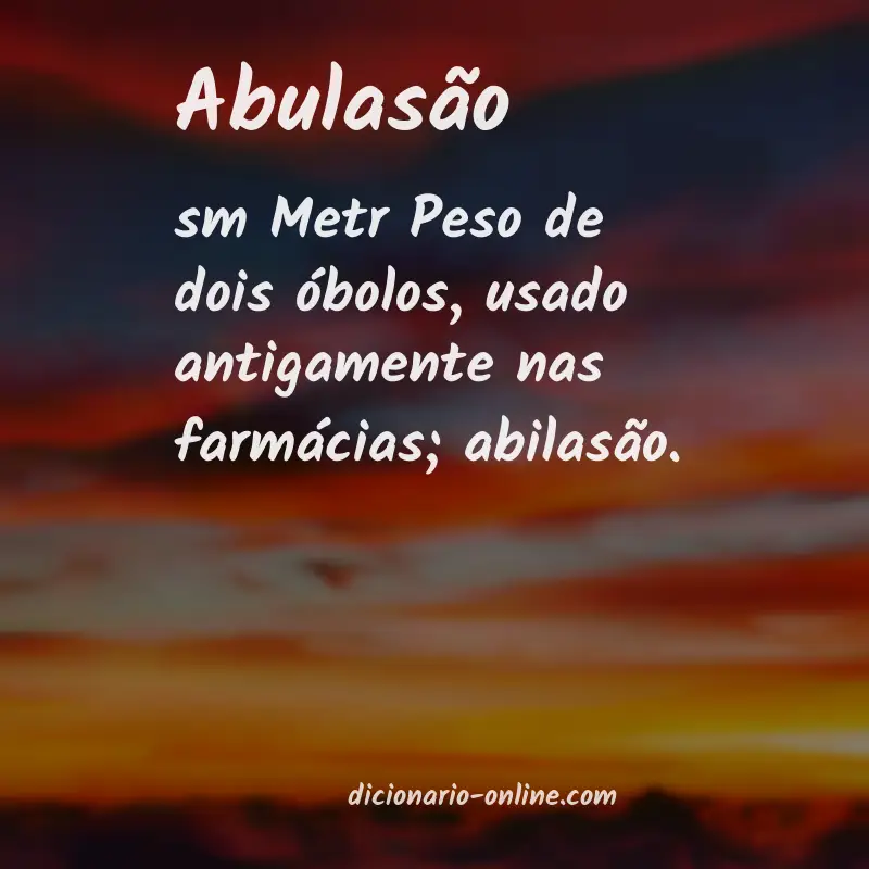 Significado de abulasão