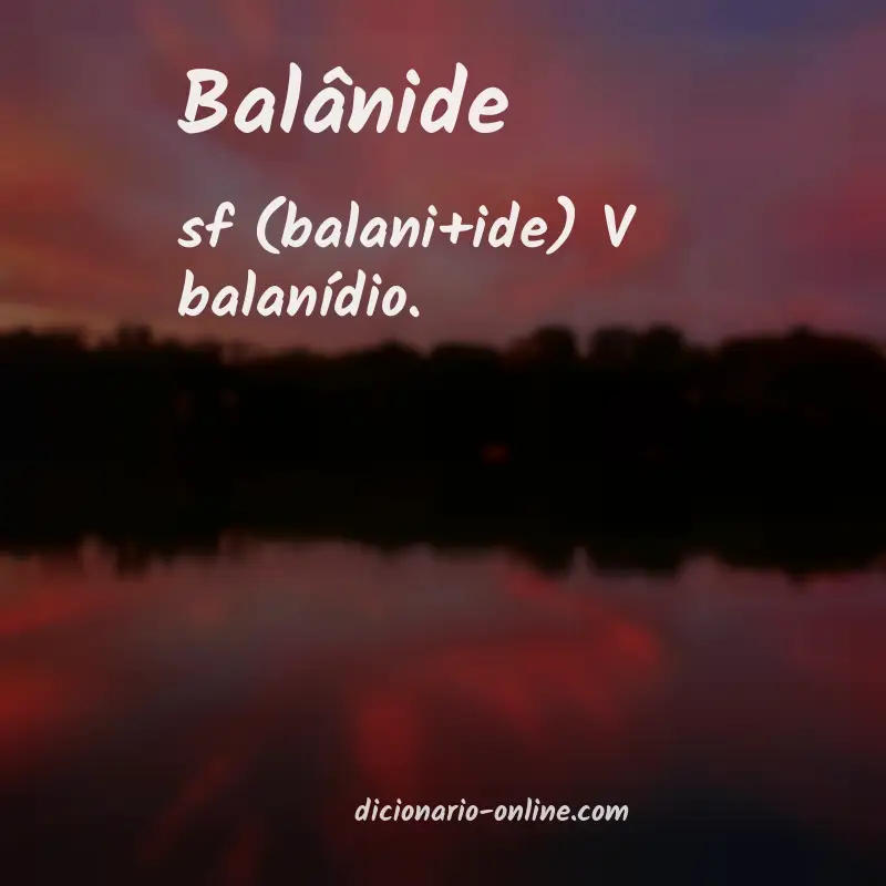 Significado de balânide