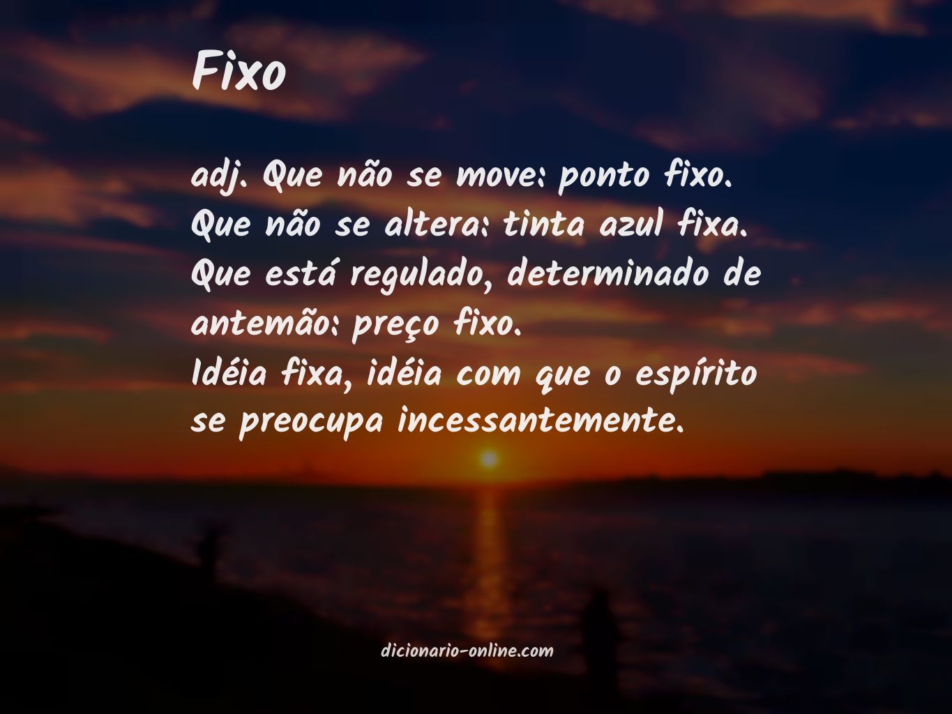 Significado de fixo