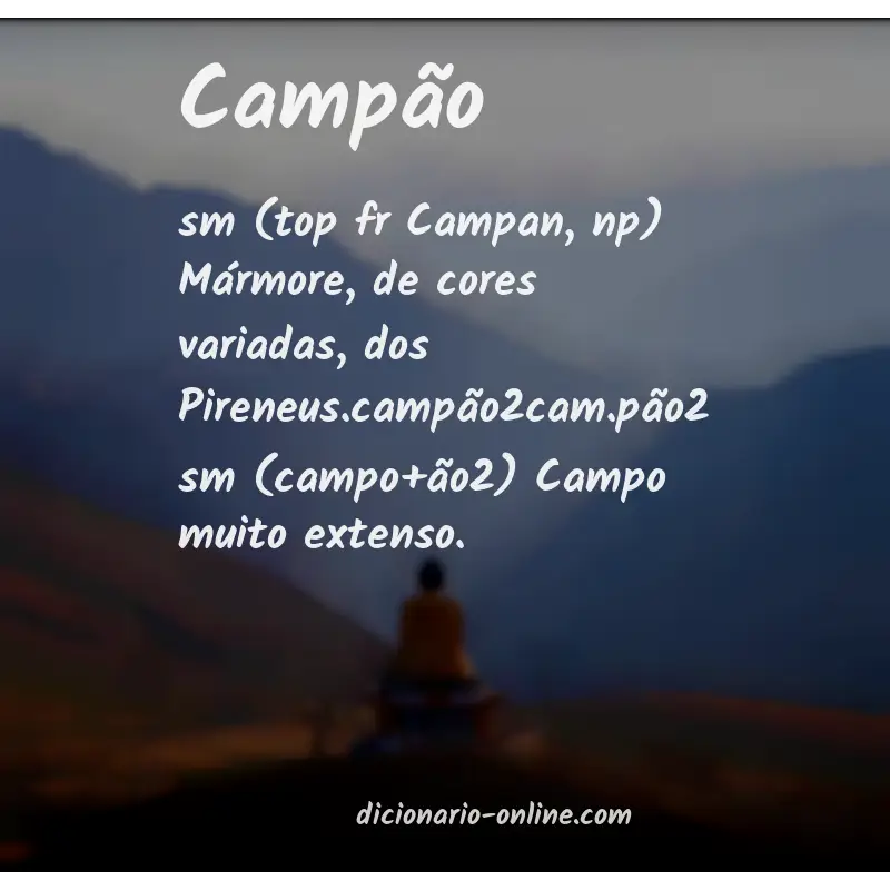 Significado de campão