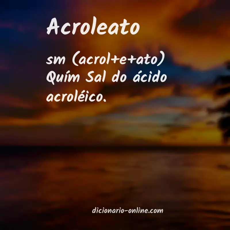 Significado de acroleato