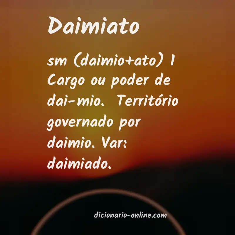 Significado de daimiato
