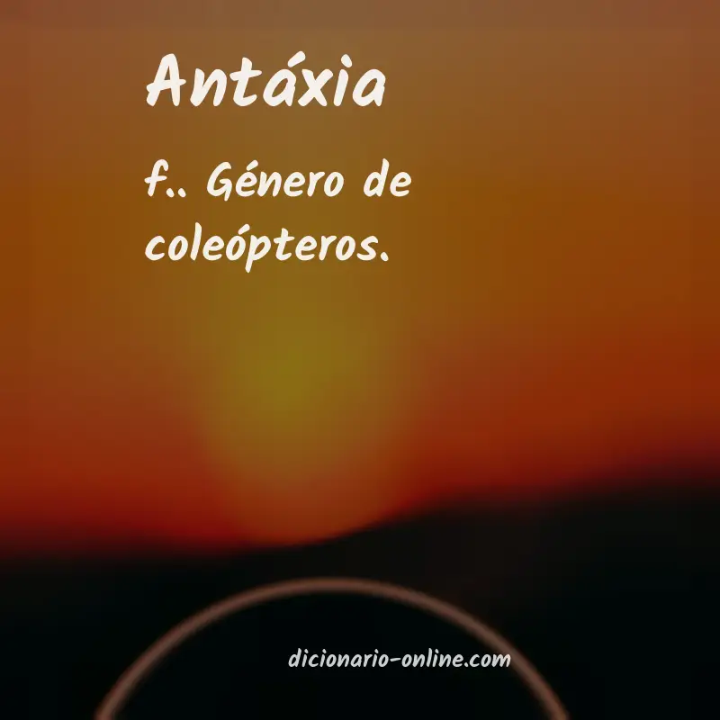 Significado de antáxia