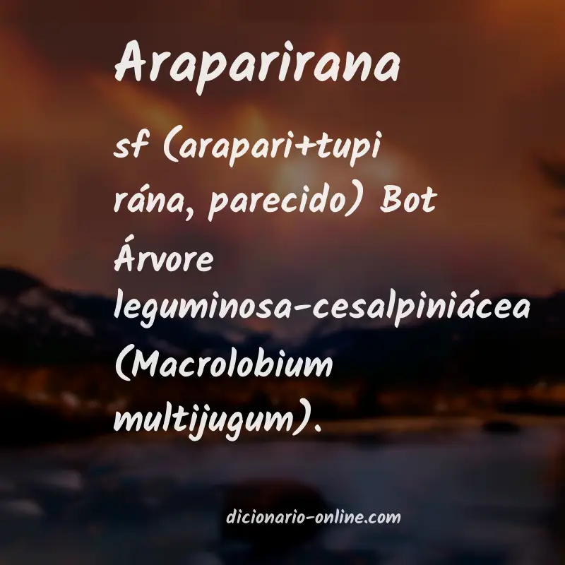 Significado de araparirana