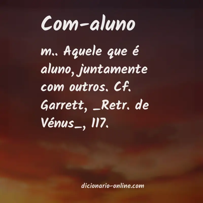 Significado de com-aluno
