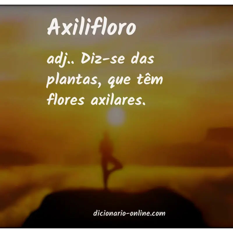 Significado de axilifloro