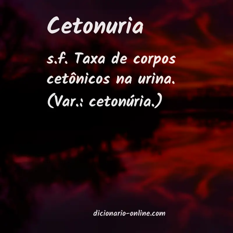 Significado de cetonuria