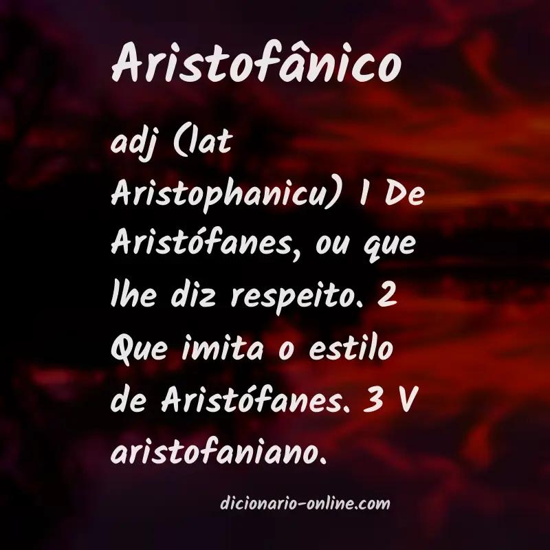 Significado de aristofânico