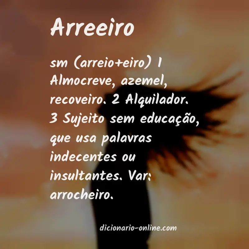 Significado de arreeiro