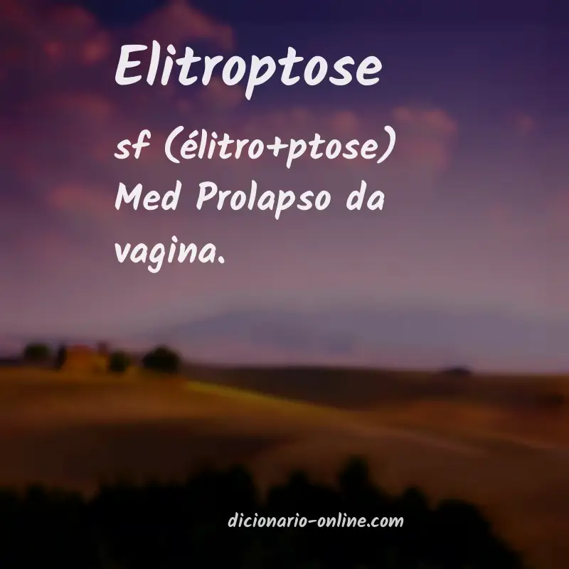 Significado de elitroptose