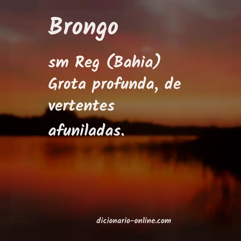 Significado de brongo