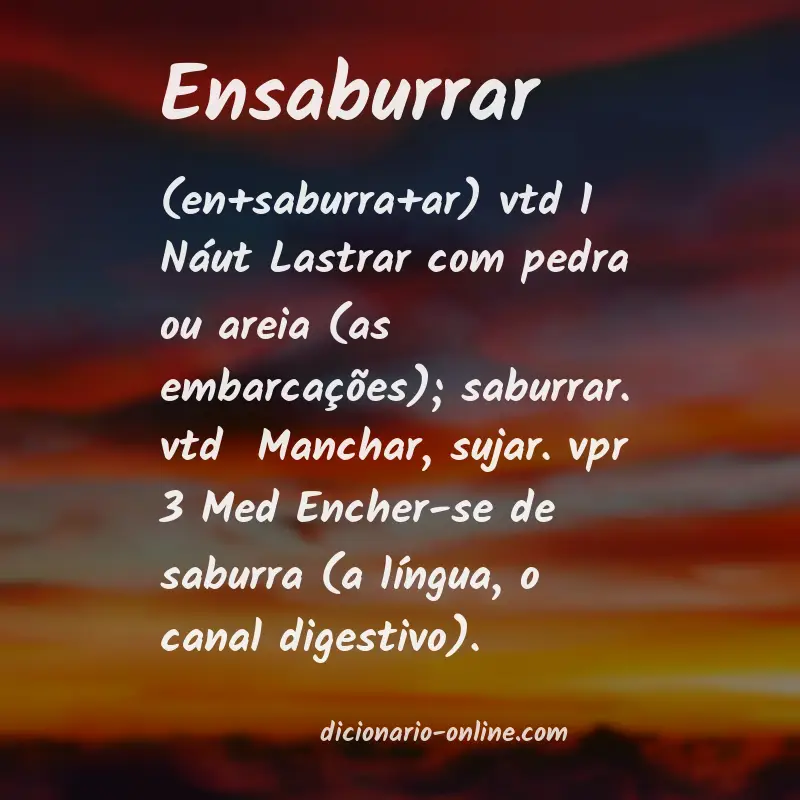 Significado de ensaburrar