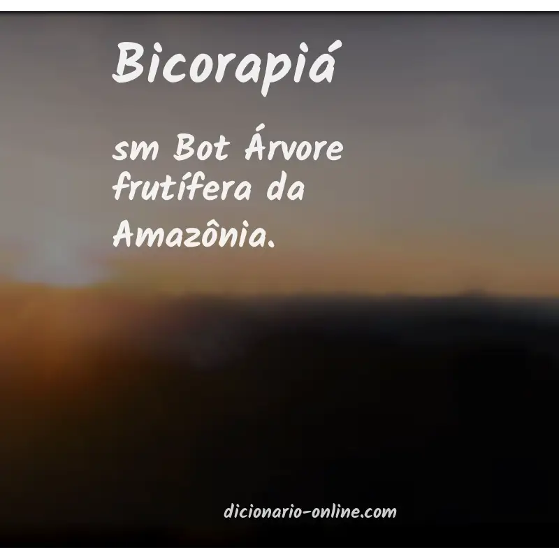 Significado de bicorapiá