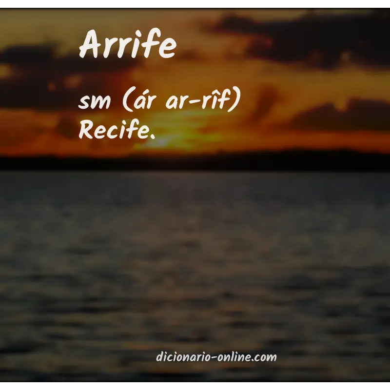 Significado de arrife