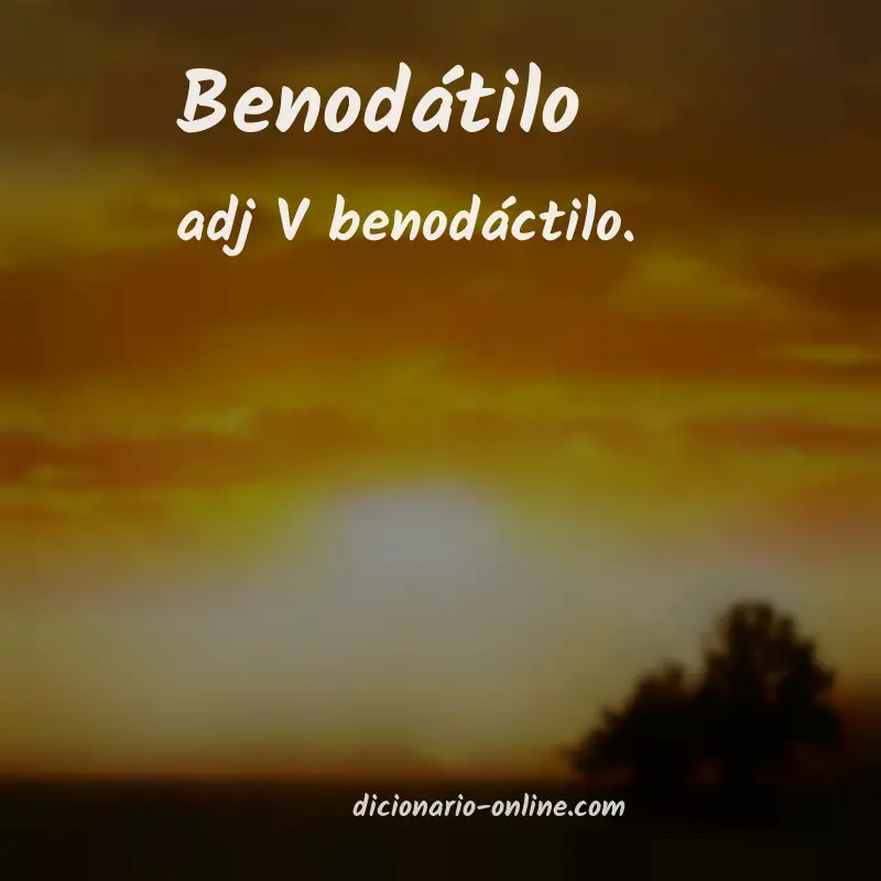 Significado de benodátilo