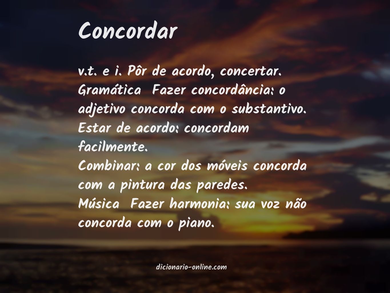 Significado de concordar