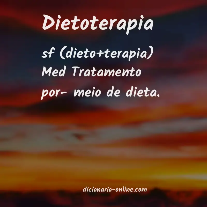 Significado de dietoterapia