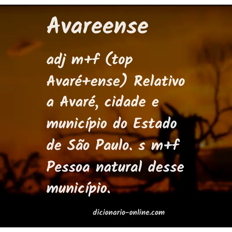 Significado de avareense