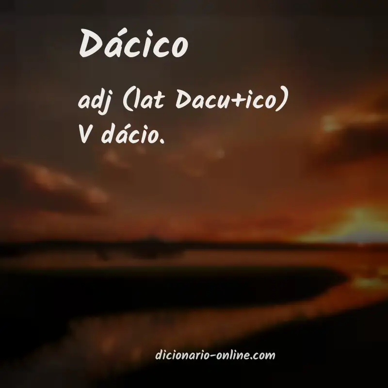 Significado de dácico