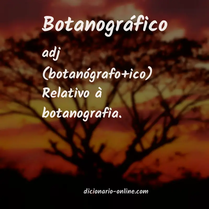 Significado de botanográfico