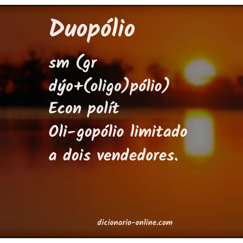 Significado de duopólio