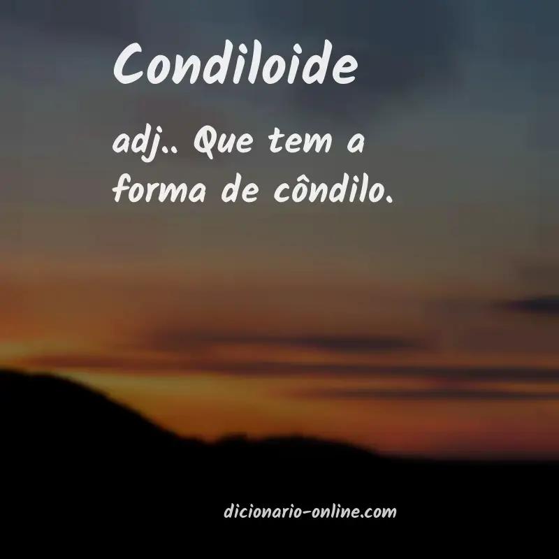 Significado de condiloide
