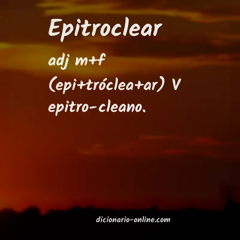 Significado de epitroclear