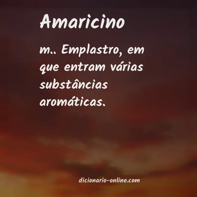 Significado de amaricino