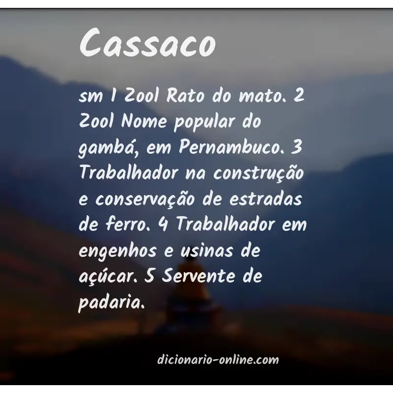 Significado de cassaco