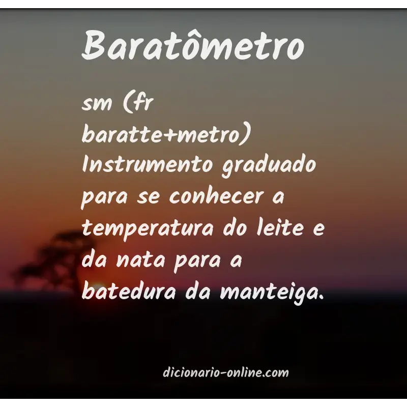 Significado de baratômetro