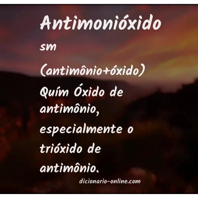 Significado de antimonióxido