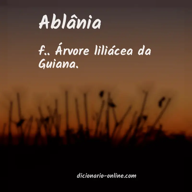 Significado de ablânia