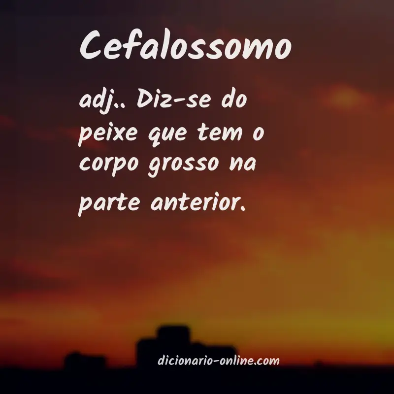 Significado de cefalossomo
